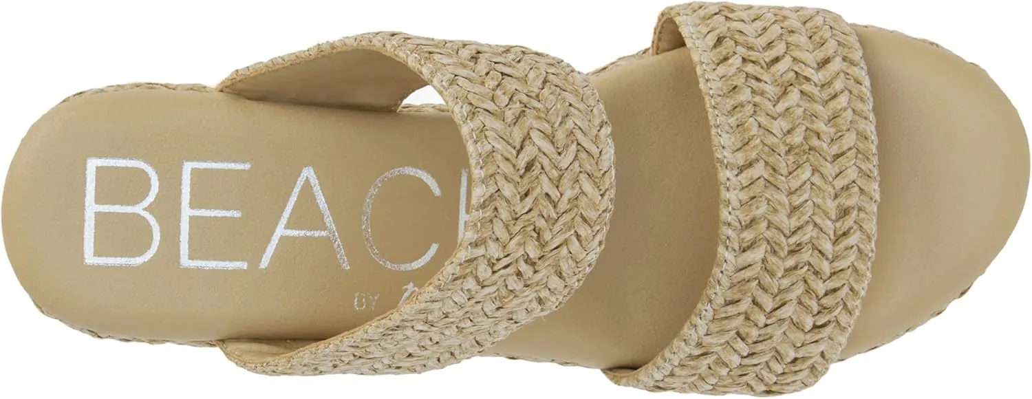 BEACH by Matisse Womens Ocean Ave Platform Block Casual Sandals Casual High Heel 3" & Up - Beige