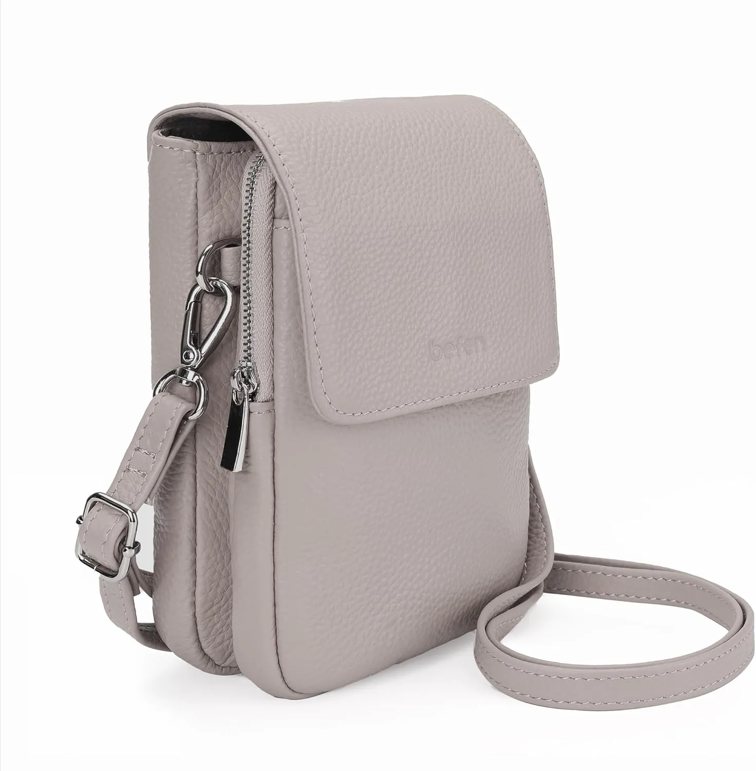 befen Genuine Leather Small Crossbody Bags for Women, Cell Phone Cross body Purse Bag with RFID Blocking Card Slots