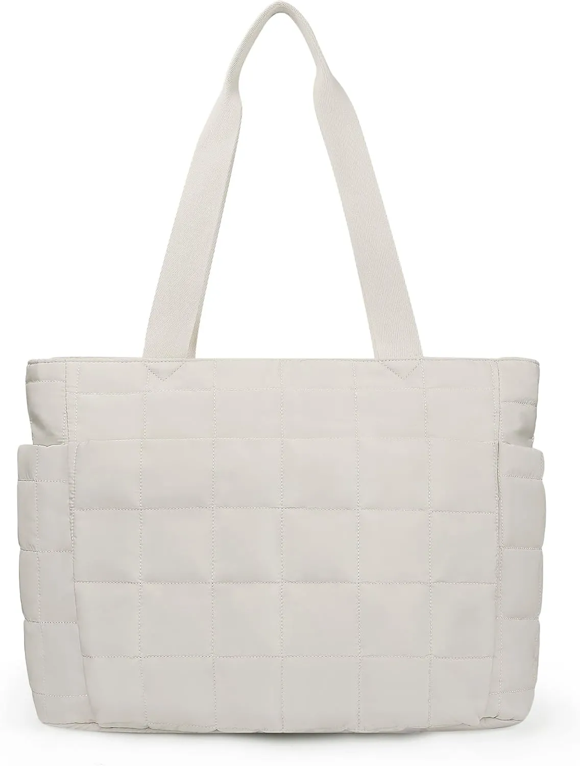 befen Laptop Tote Bag for Women Work, Travel Tote Bags Nurse Puffer Quilted Handbags, Lightweight Waterproof Beach Purse