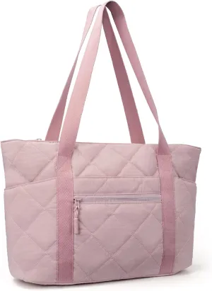 befen Laptop Tote Bag for Women Work, Travel Tote Bags Nurse Puffer Quilted Handbags, Lightweight Waterproof Beach Purse