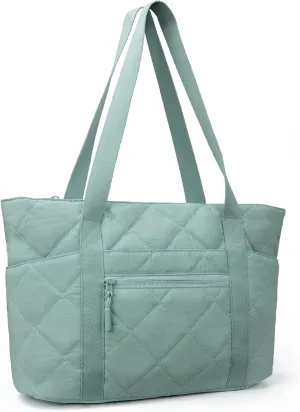befen Laptop Tote Bag for Women Work, Travel Tote Bags Nurse Puffer Quilted Handbags, Lightweight Waterproof Beach Purse