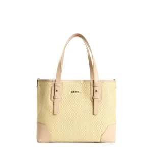 BEIGE MIDI TOTE BAG