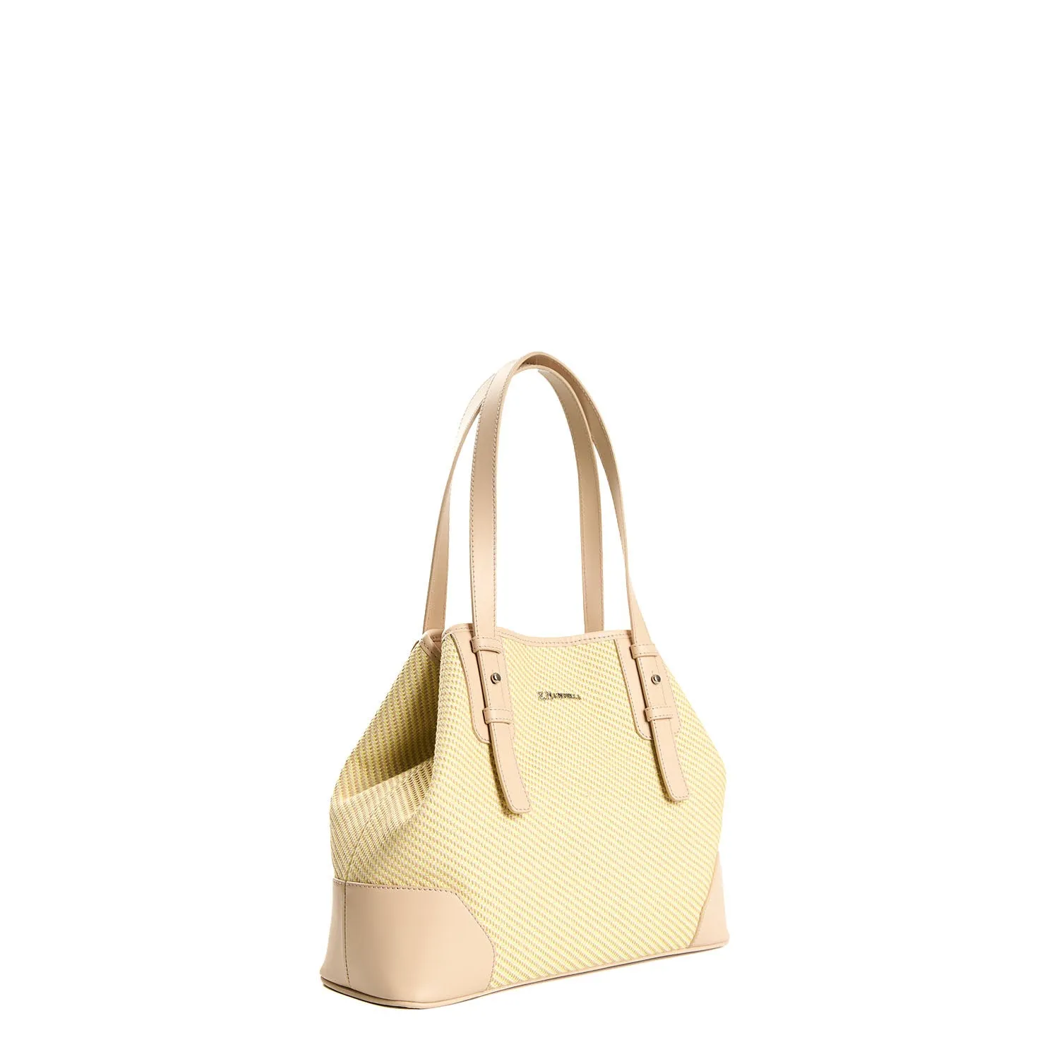 BEIGE MIDI TOTE BAG