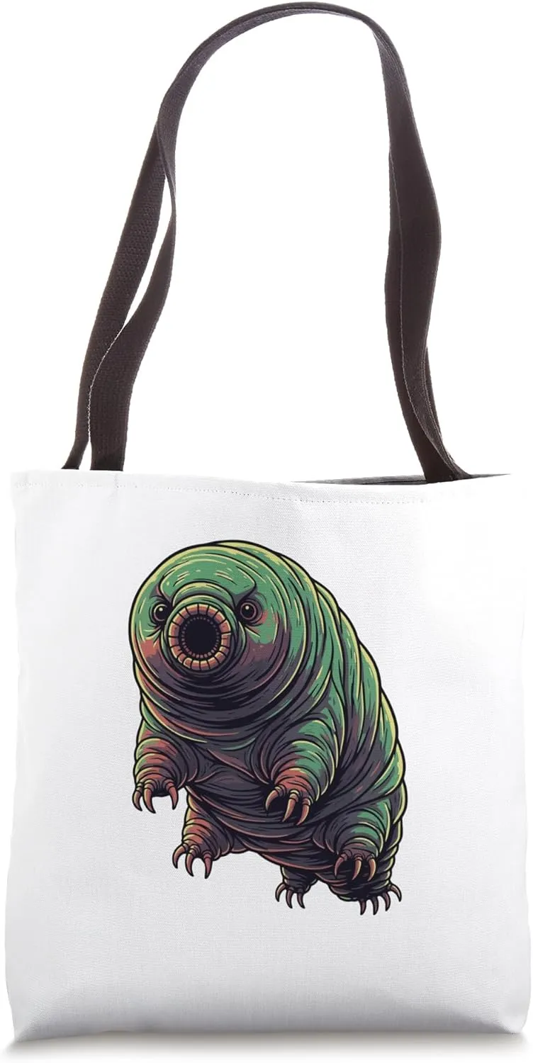 Beyond Tiny: Resilient Tardigrade Water Bear Micro-Animal Tote Bag