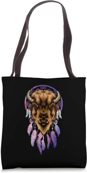 Bison Spirit Totem Indigenous Native American Heritage Day Tote Bag