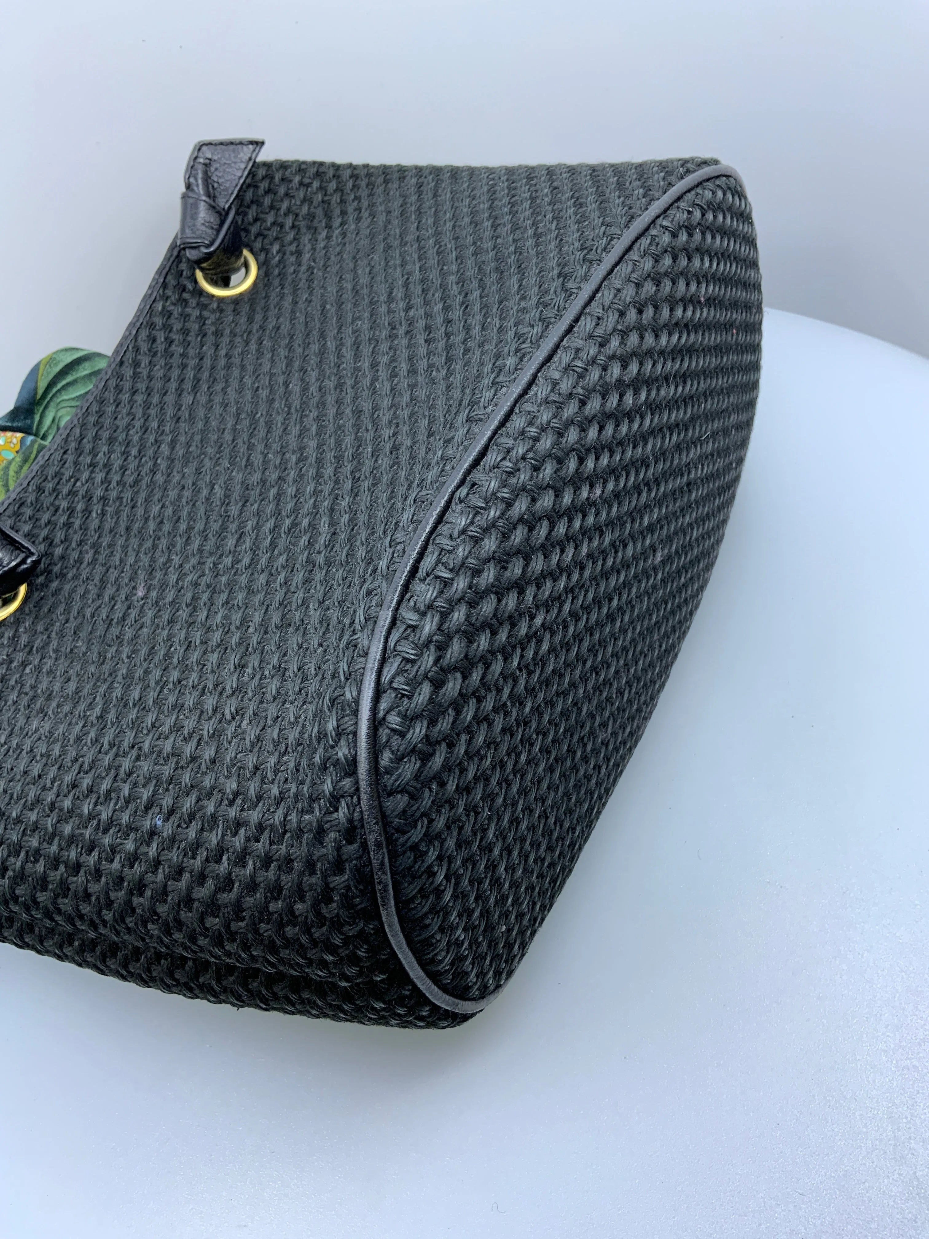 BOTTEGA VENETA VINTAGE RAFFIA TOTE BAG