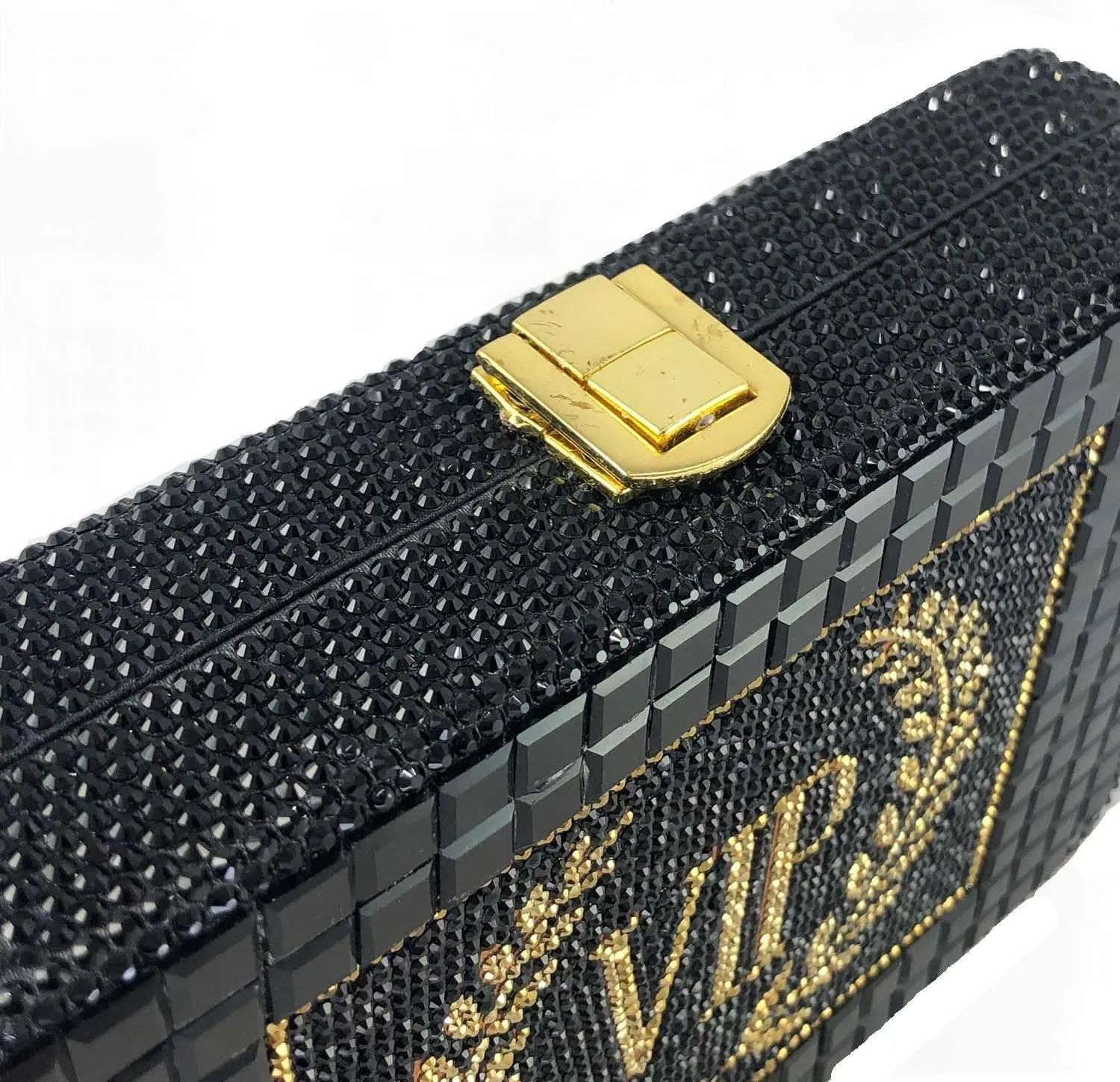 Boutique De FGG Retro Crystal Clutch Purses for Women Luxury Rhinestone Evening Bag Novelty Formal Party Clutch Handbag,Mini