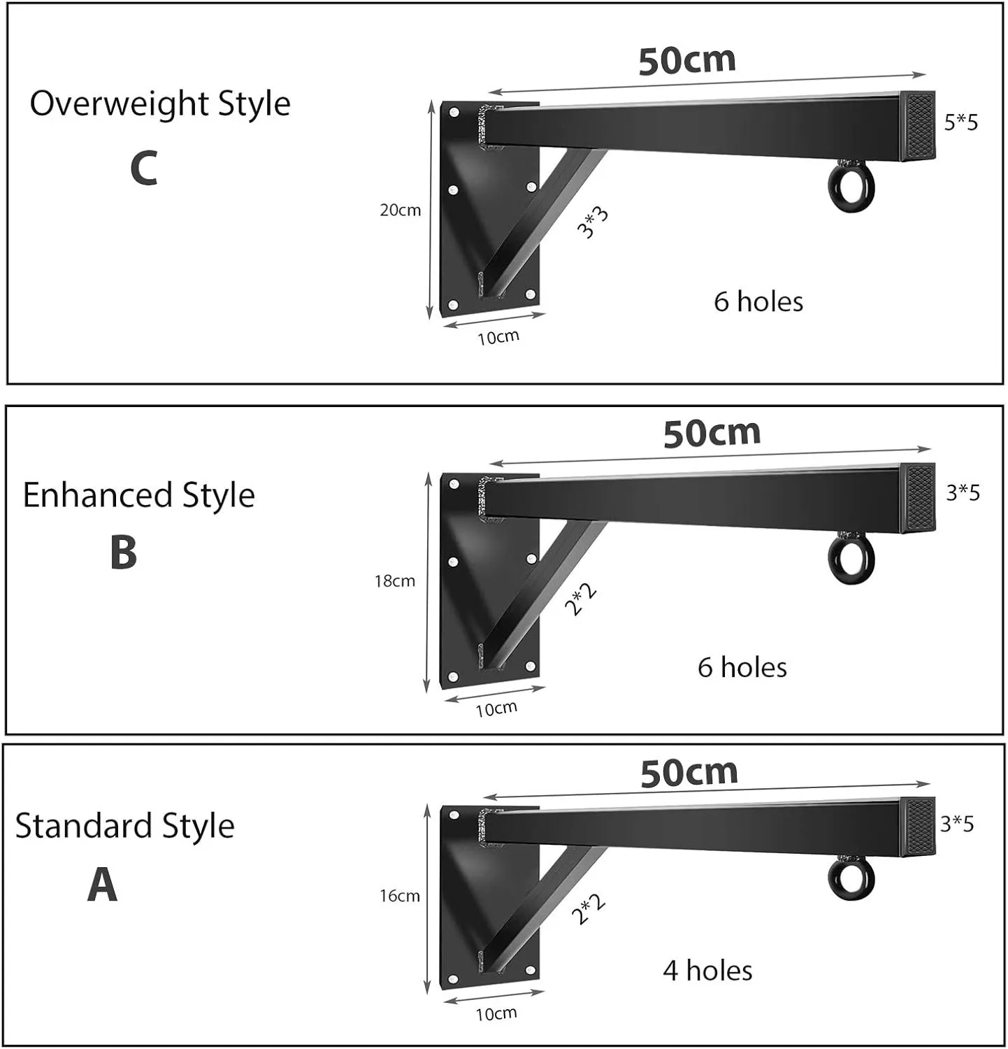 Boxing Bag Bracket, Punch Bag Wall Brackets Heavy Duty, Punch Bags Heavy Duty Wall Brackets Include.Carabiner wth Lock, Mounting Screws, Resilient Punch Bag Hook for Boxing Fitness at Home