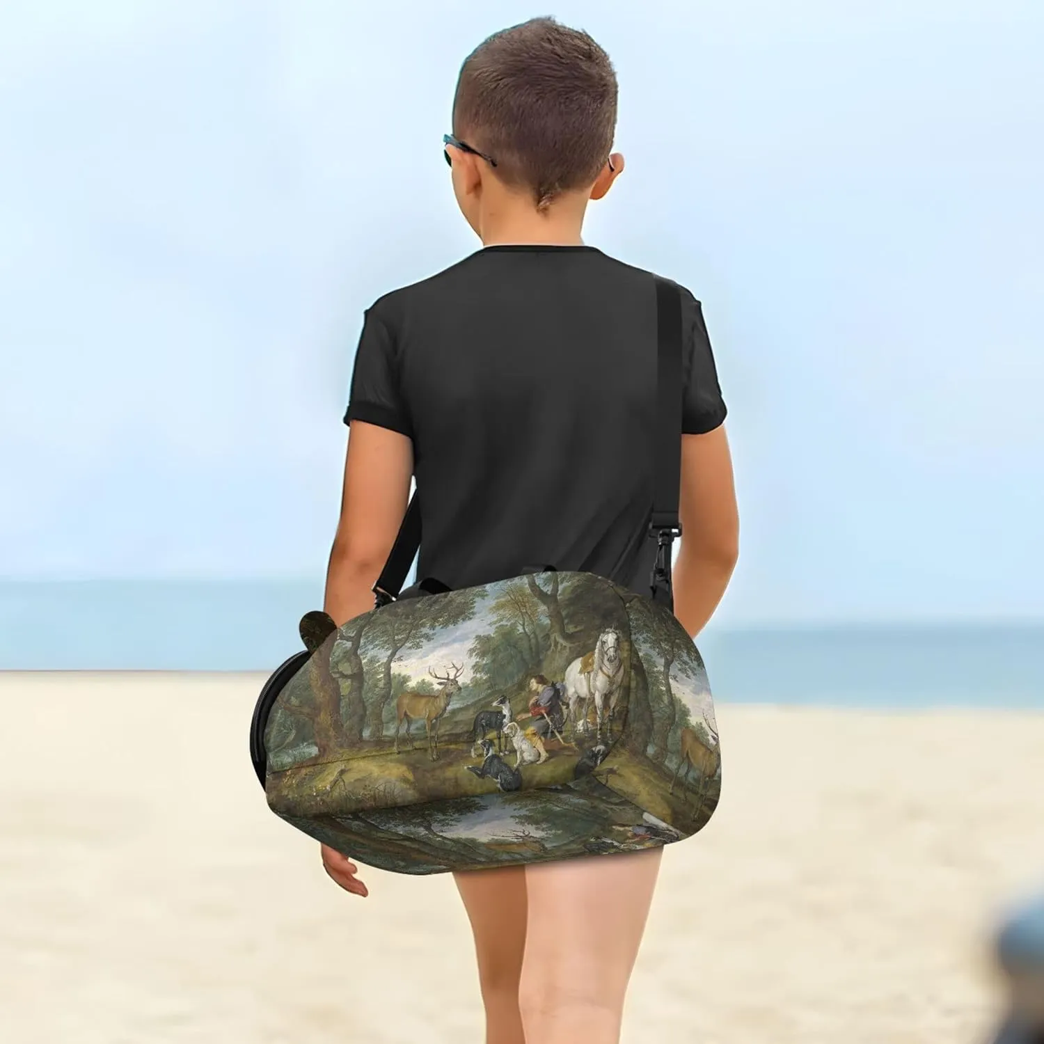 Boys Carry on Duffel Toddler Weekender Bags Girls Duffle Bags for Travel Duffle Bag for Kids Rubens Prints Miracle Saint Hubert