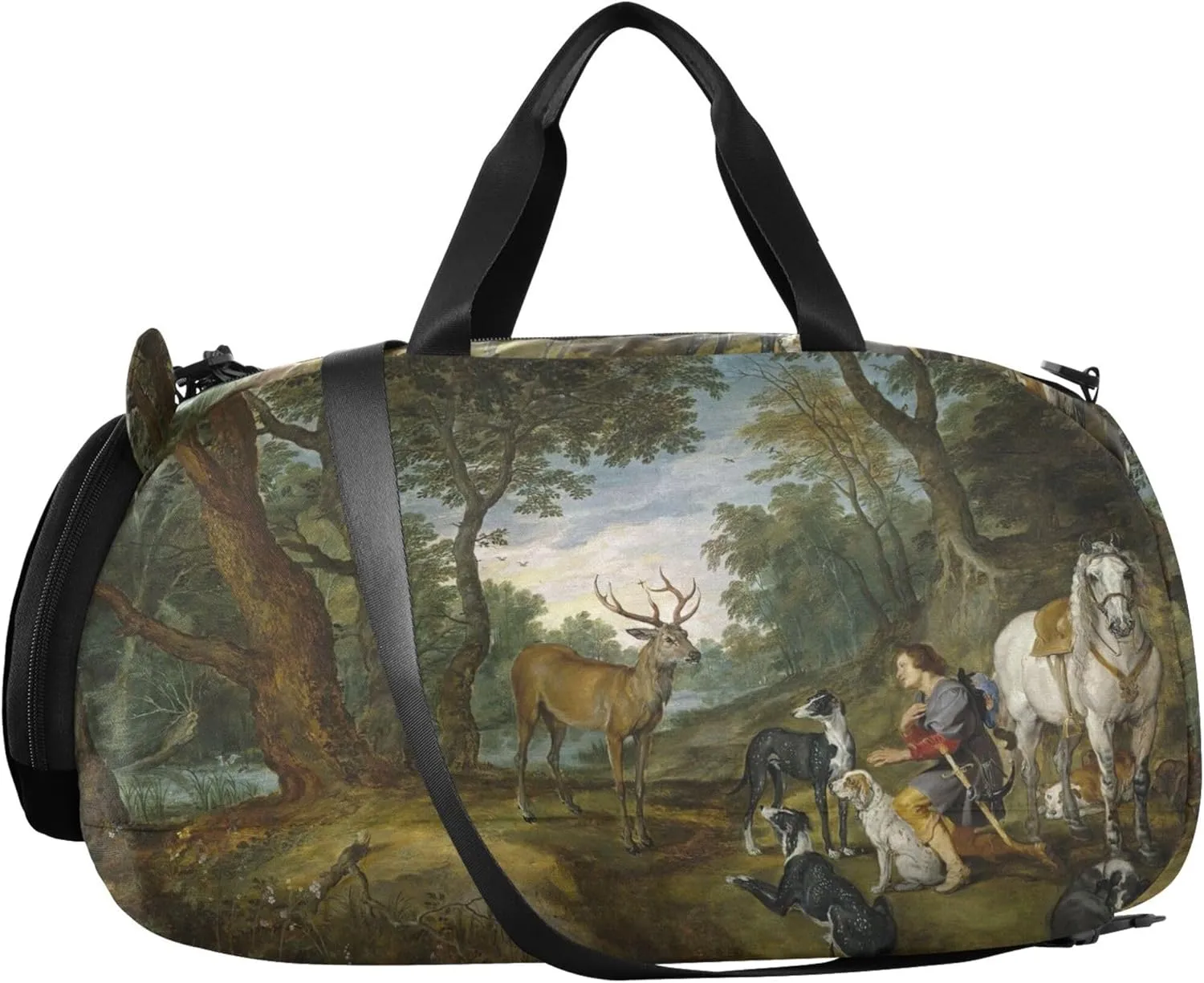 Boys Carry on Duffel Toddler Weekender Bags Girls Duffle Bags for Travel Duffle Bag for Kids Rubens Prints Miracle Saint Hubert