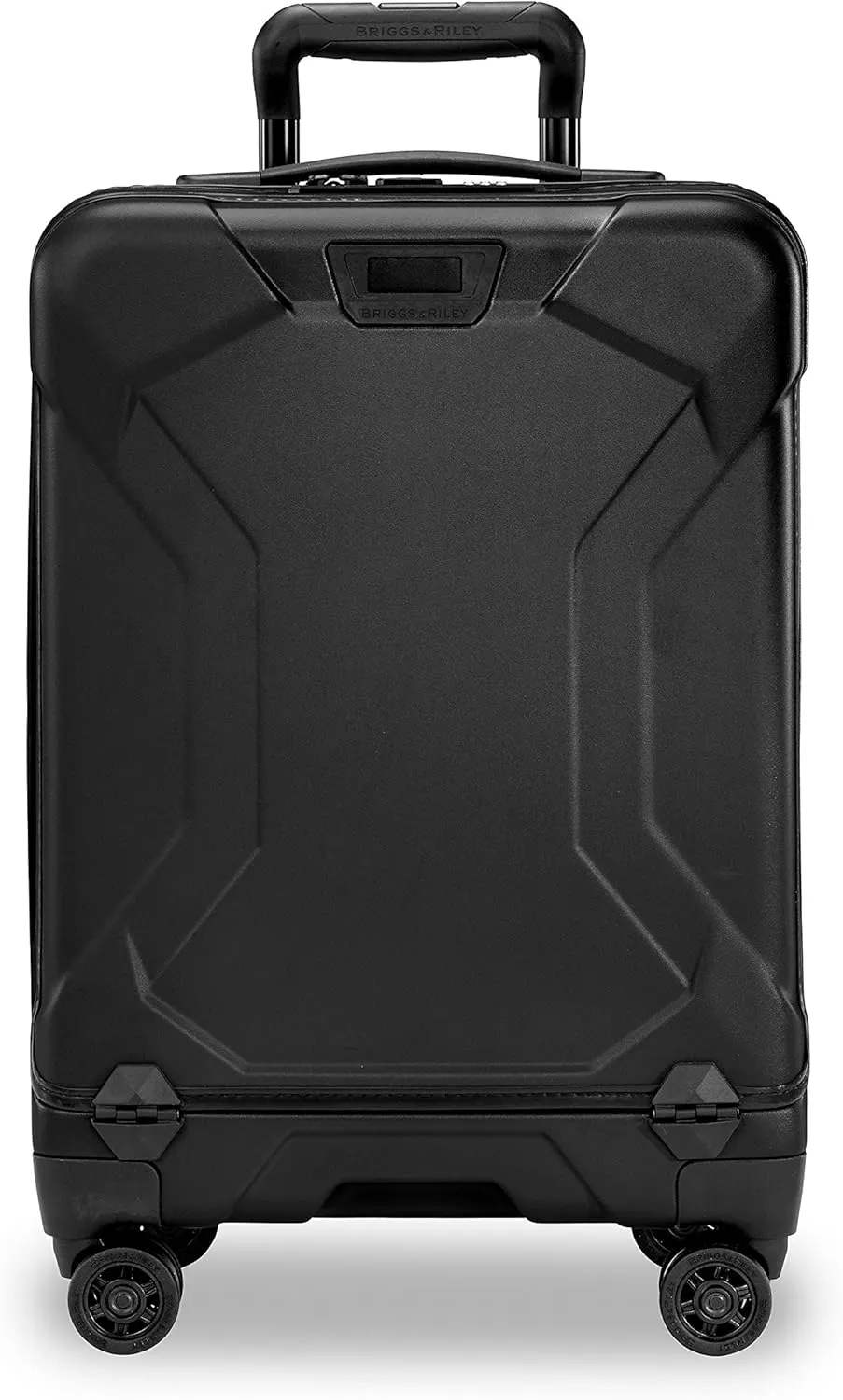 Briggs & Riley Torq Hardside Carry On Luggage with Spinner Wheels 22 inch. USB Charging Port, TSA-Friendly Locks, Easy Access Hinged Front Pocket, Black