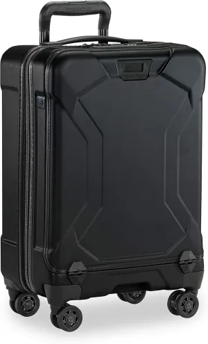 Briggs & Riley Torq Hardside Carry On Luggage with Spinner Wheels 22 inch. USB Charging Port, TSA-Friendly Locks, Easy Access Hinged Front Pocket, Black
