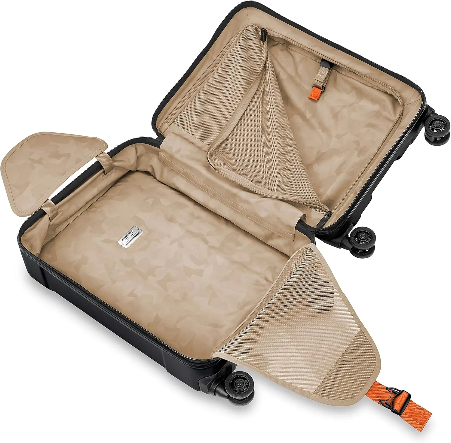 Briggs & Riley Torq Hardside Carry On Luggage with Spinner Wheels 22 inch. USB Charging Port, TSA-Friendly Locks, Easy Access Hinged Front Pocket, Black