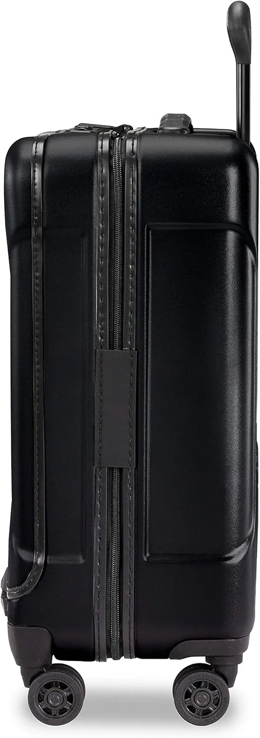 Briggs & Riley Torq Hardside Carry On Luggage with Spinner Wheels 22 inch. USB Charging Port, TSA-Friendly Locks, Easy Access Hinged Front Pocket, Black