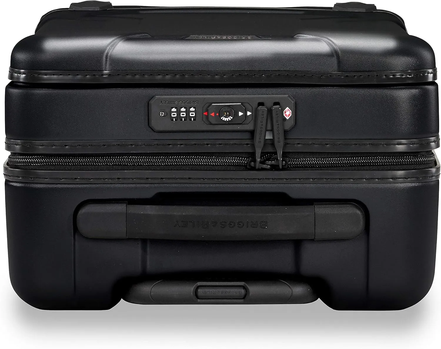 Briggs & Riley Torq Hardside Carry On Luggage with Spinner Wheels 22 inch. USB Charging Port, TSA-Friendly Locks, Easy Access Hinged Front Pocket, Black