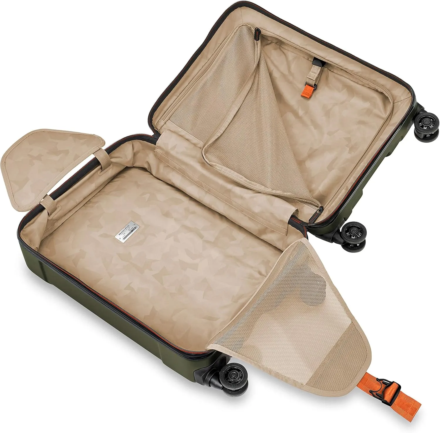 Briggs & Riley Torq Hardside Carry On Luggage with Spinner Wheels 22 inch. USB Charging Port, TSA-Friendly Locks, Easy Access Hinged Front Pocket, Green