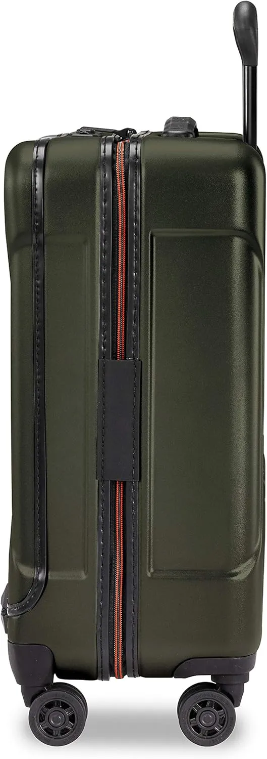 Briggs & Riley Torq Hardside Carry On Luggage with Spinner Wheels 22 inch. USB Charging Port, TSA-Friendly Locks, Easy Access Hinged Front Pocket, Green