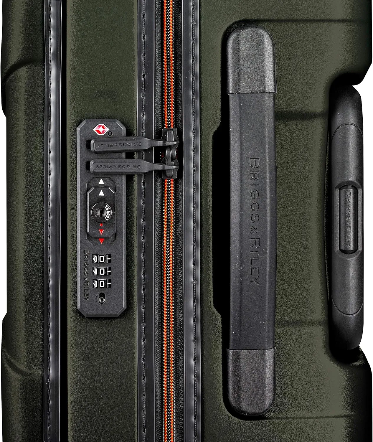 Briggs & Riley Torq Hardside Carry On Luggage with Spinner Wheels 22 inch. USB Charging Port, TSA-Friendly Locks, Easy Access Hinged Front Pocket, Green