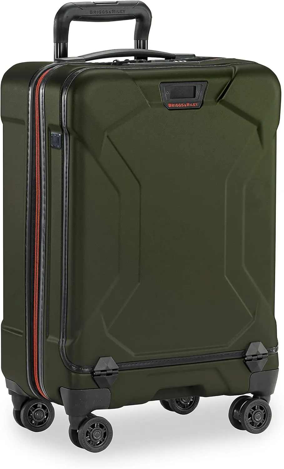 Briggs & Riley Torq Hardside Carry On Luggage with Spinner Wheels 22 inch. USB Charging Port, TSA-Friendly Locks, Easy Access Hinged Front Pocket, Green