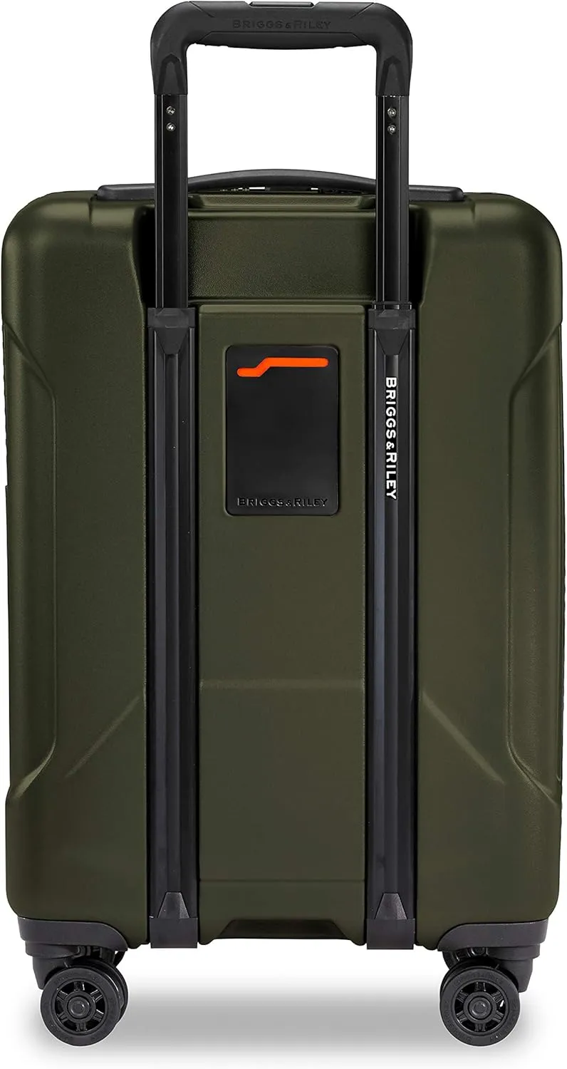 Briggs & Riley Torq Hardside Carry On Luggage with Spinner Wheels 22 inch. USB Charging Port, TSA-Friendly Locks, Easy Access Hinged Front Pocket, Green
