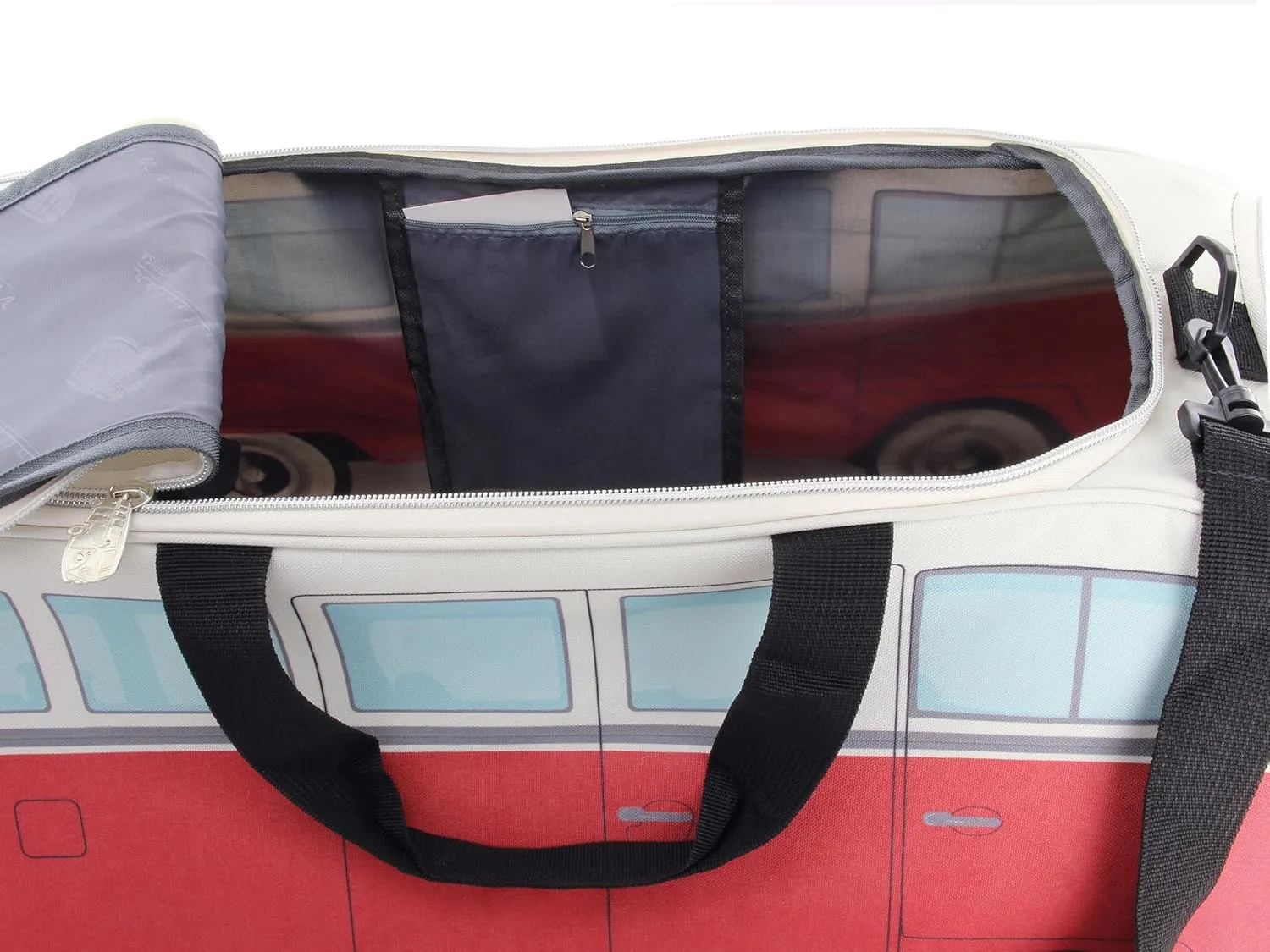 BRISA VW Collection - Volkswagen Samba Bus T1 Camper Van Sport, Gym, Travel Bag, Duffel with Shoe & Wet Compartment