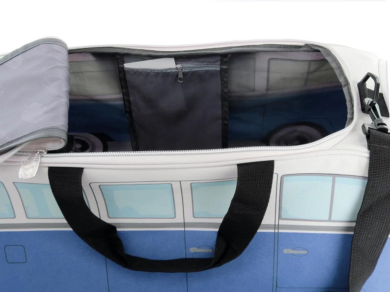 BRISA VW Collection - Volkswagen Samba Bus T1 Camper Van Sport, Gym, Travel Bag, Duffel with Shoe & Wet Compartment