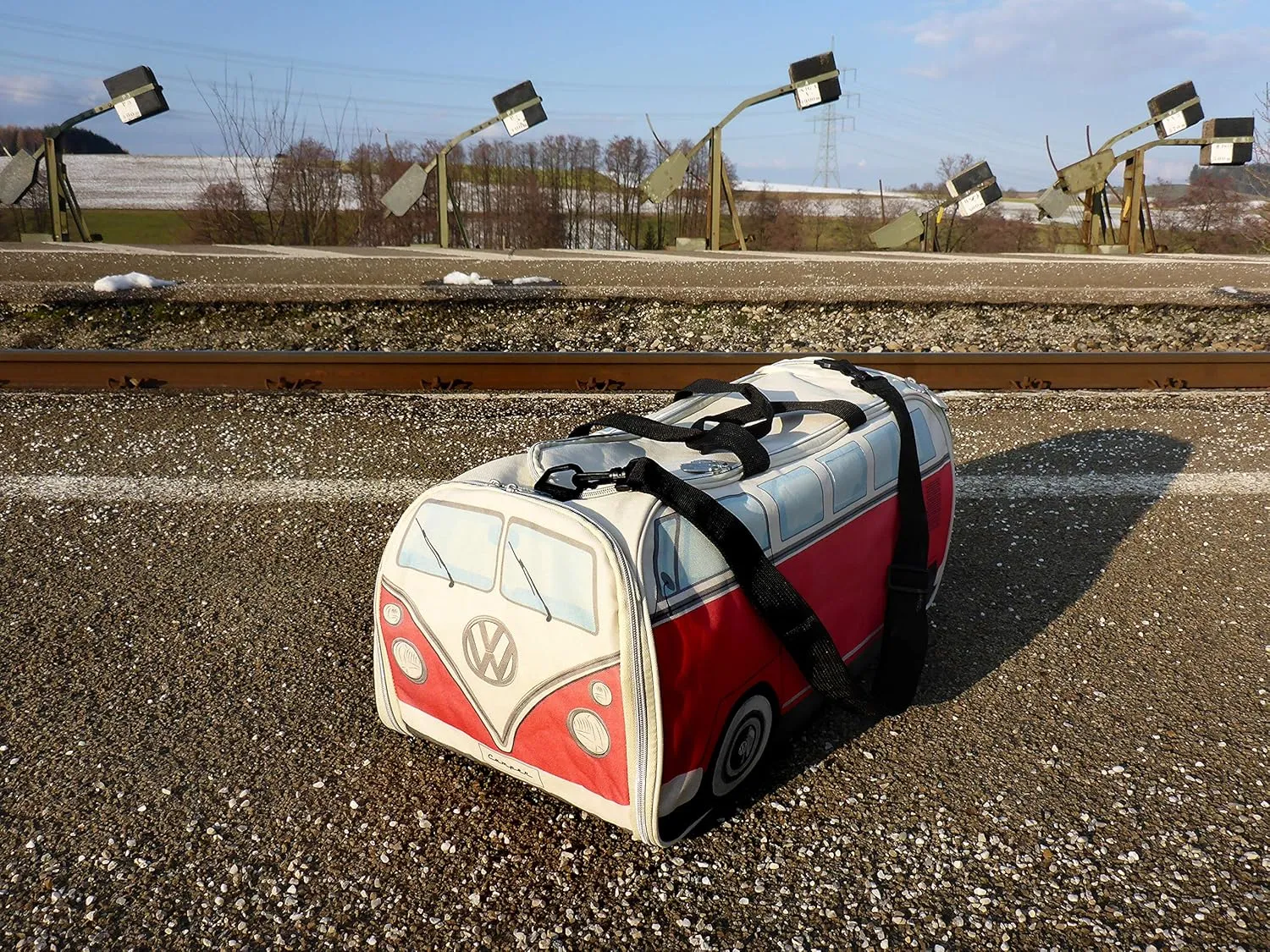 BRISA VW Collection - Volkswagen Samba Bus T1 Camper Van Sport, Gym, Travel Bag, Duffel with Shoe & Wet Compartment