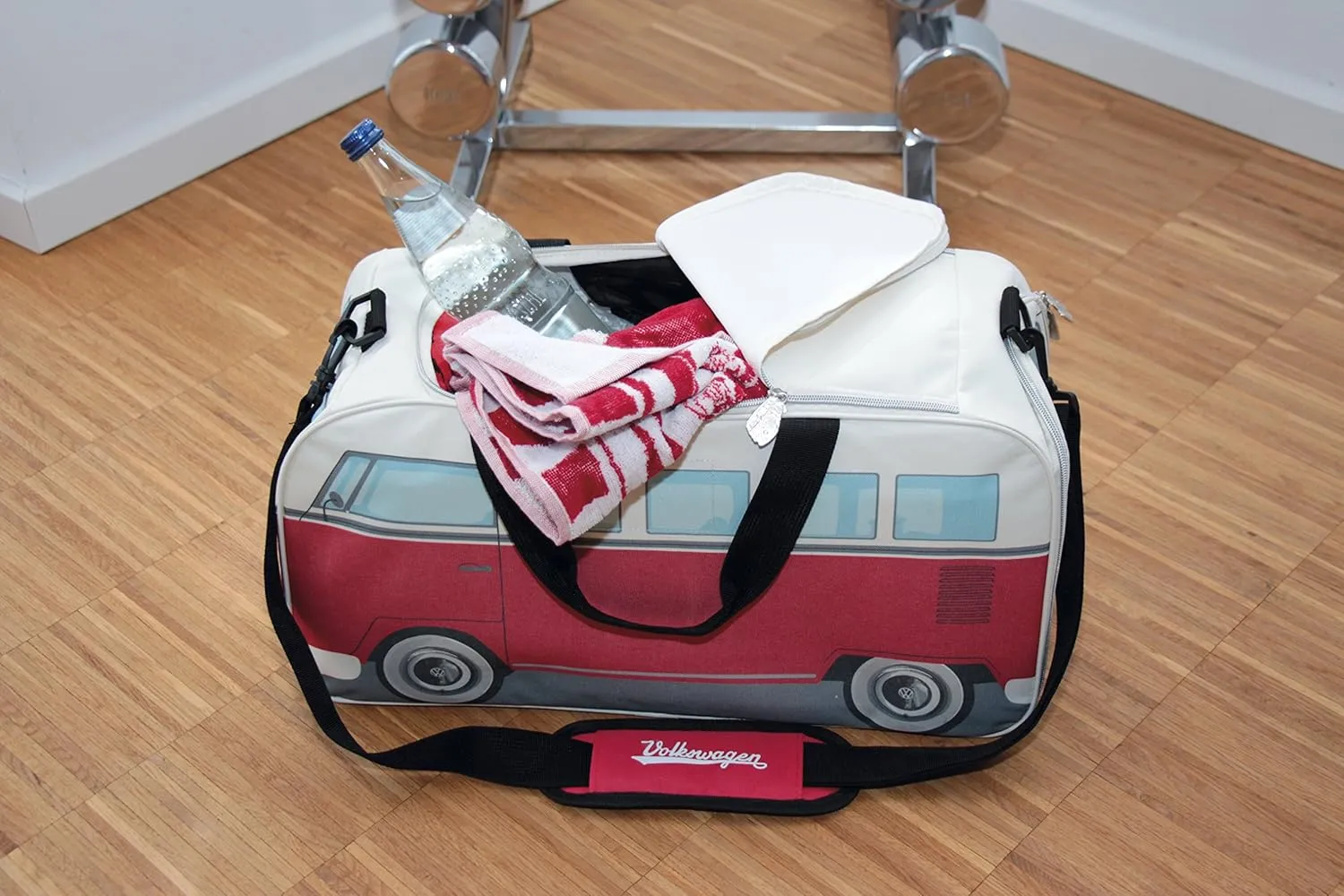 BRISA VW Collection - Volkswagen Samba Bus T1 Camper Van Sport, Gym, Travel Bag, Duffel with Shoe & Wet Compartment