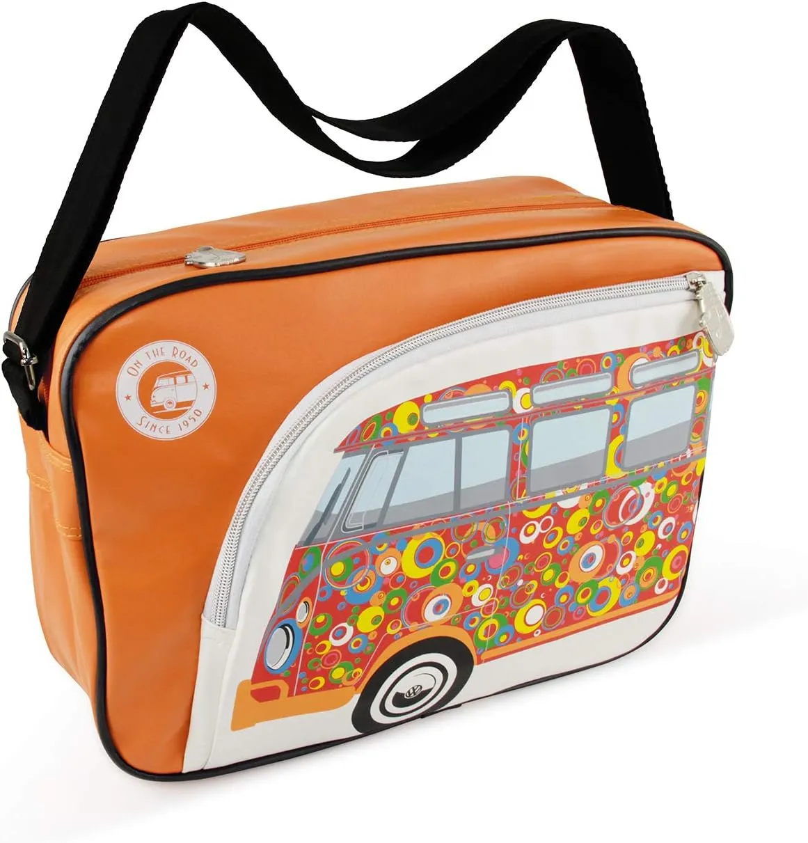 BRISA VW Collection - Volkswagen Shoulder Travel Messenger Bag with VW T1 Bus Campervan Motif