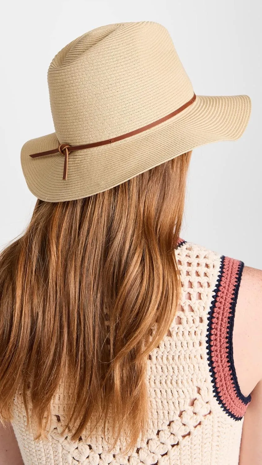 Brixton Women's Wesley Straw Packable Fedora