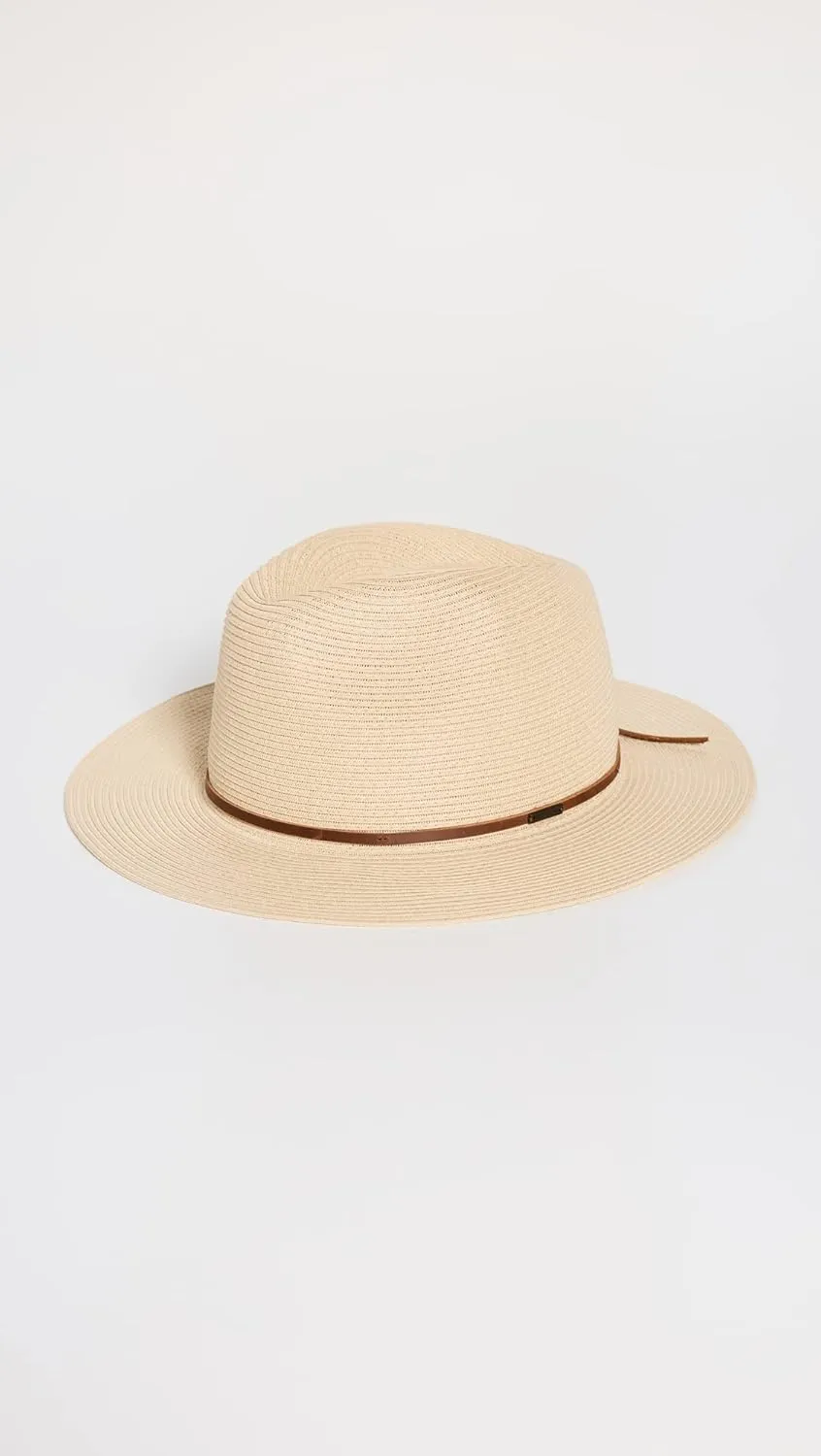 Brixton Women's Wesley Straw Packable Fedora