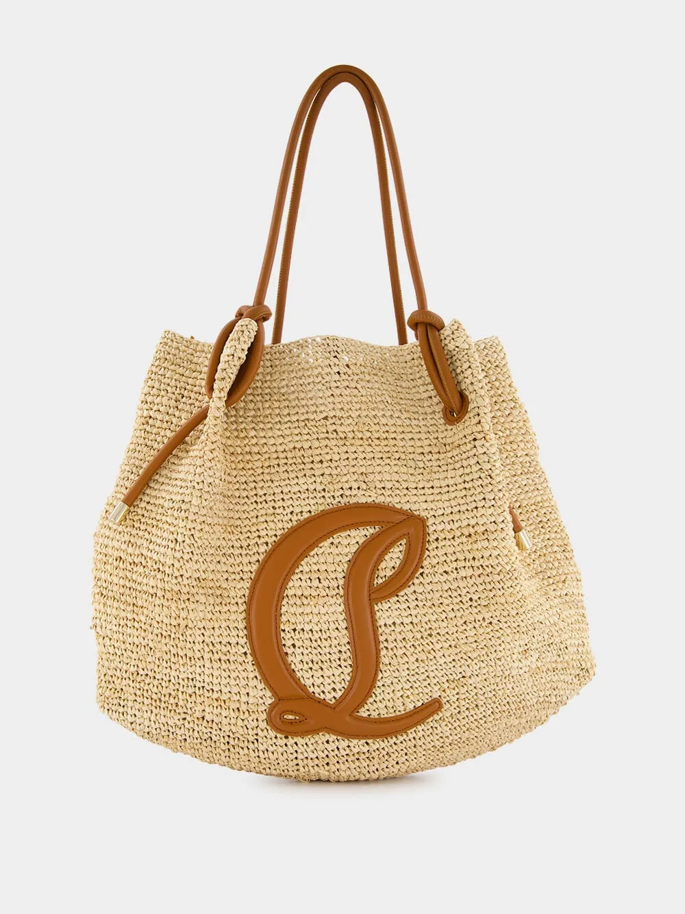 By My Side Raffia and calf leather Tote