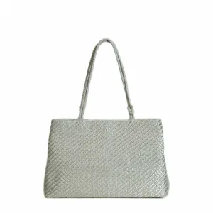 CA 852 - SHOULDER BAG - CREAM RAFFIA