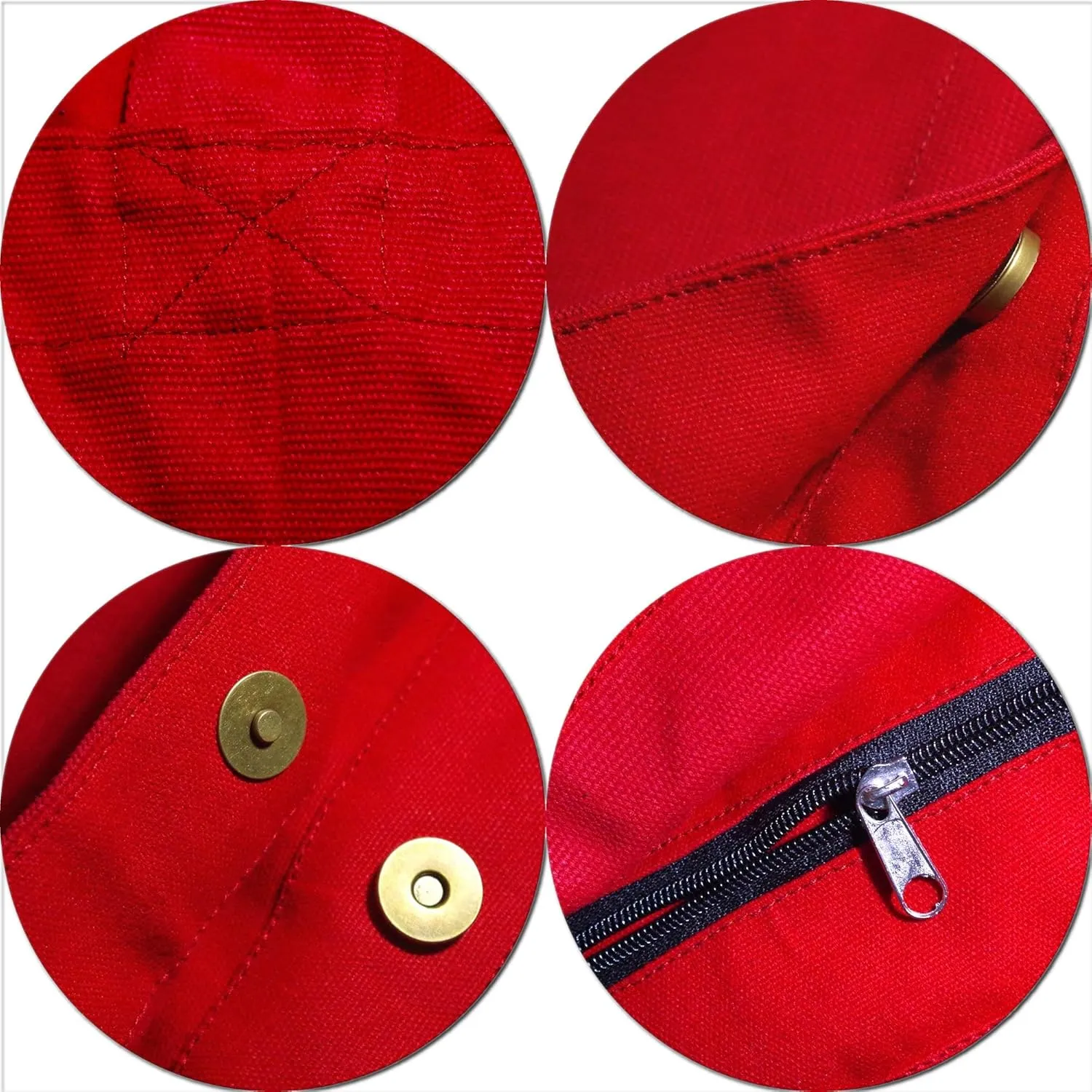 Canvas Bag with Magnetic Snap Large Size Simple Design Thick and Sturdy