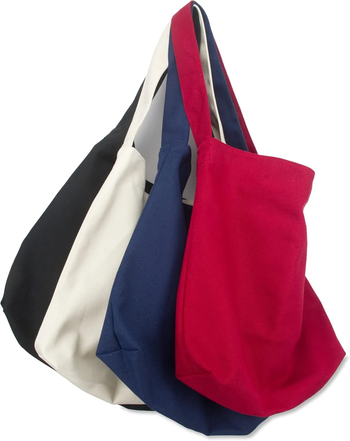 Canvas Bag with Magnetic Snap Large Size Simple Design Thick and Sturdy