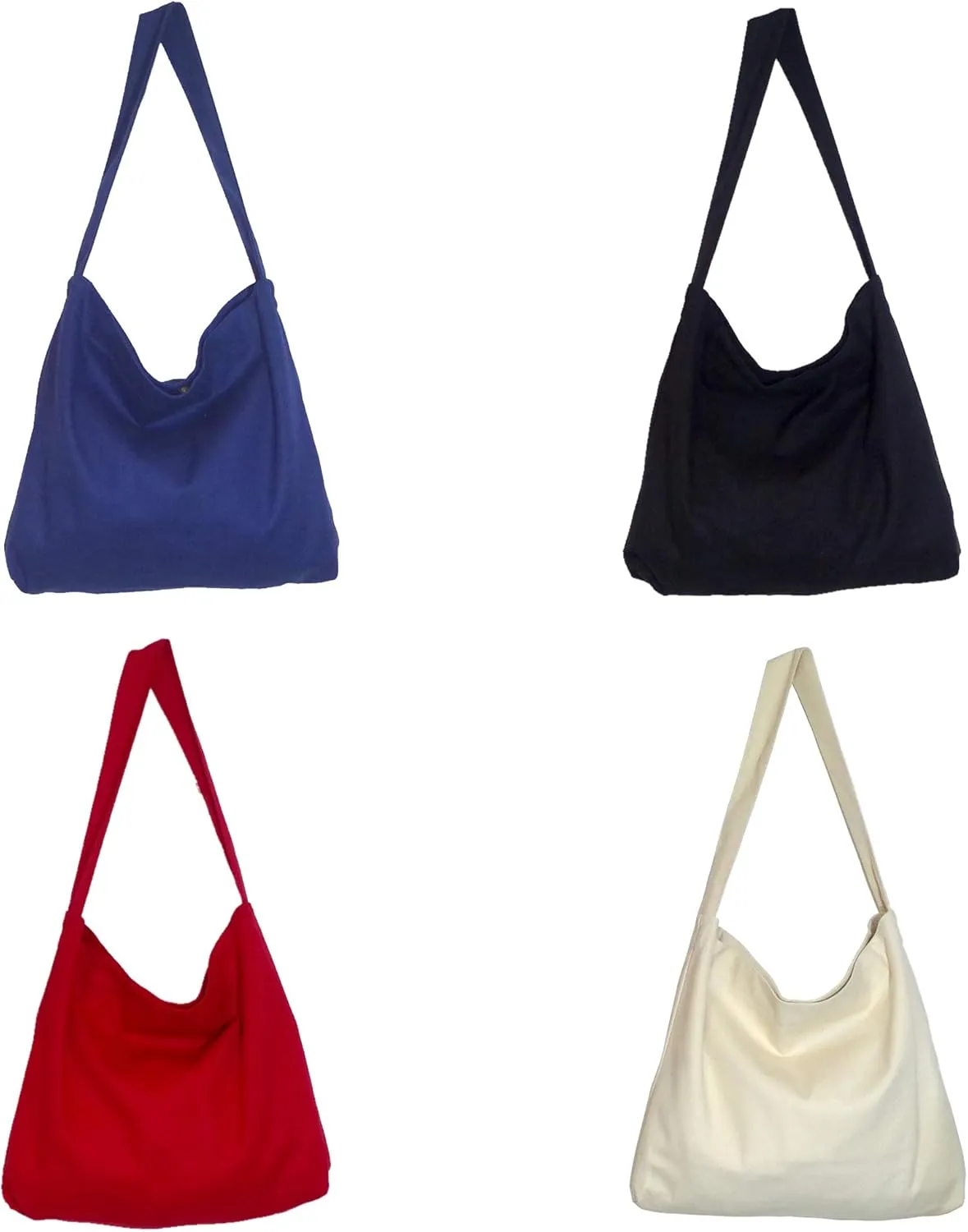 Canvas Bag with Magnetic Snap Large Size Simple Design Thick and Sturdy