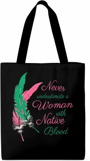 Canvas Tote Bag Feather Praise Letter Reusable Grocery Shopping Bags with Handle, Animal Feathers Large Canvas