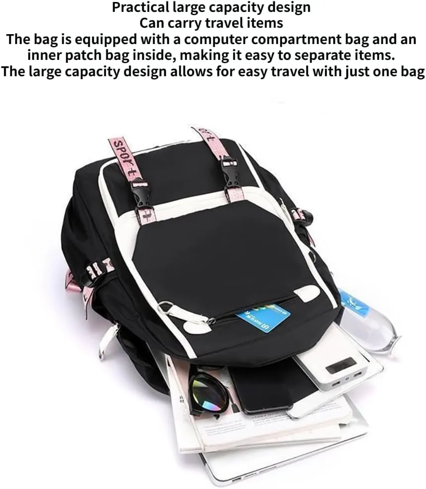 Capybara Print Backpack Gift for Women Polyester Bag Print Travel Bags Stylish Laptop Large Capacity Canvas Bag (Style J)