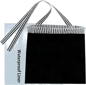 Car Trash Bag Hanging Front Seat Back Seat Headrest Console - Car Trash Bin with Reusable Waterproof Liner and Disposable Bags - Car Waste Basket (Small Black)