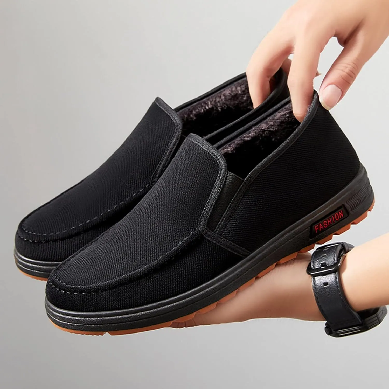 Casual Dress Shoes for Men 13 Fashion Autumn and Winter Men Casual Shoes Flat Non Slip Canvas Upper Chukka Men Shoes