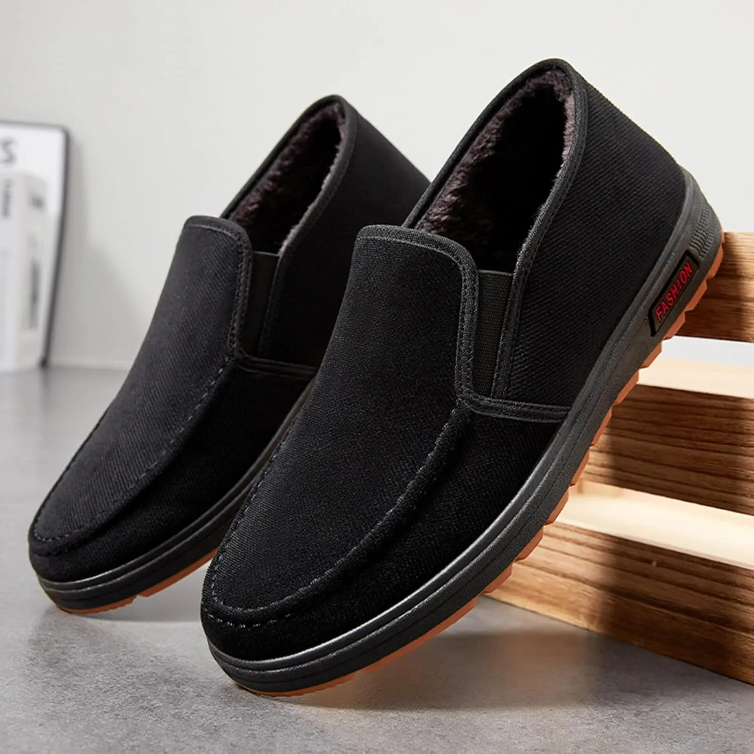 Casual Dress Shoes for Men 13 Fashion Autumn and Winter Men Casual Shoes Flat Non Slip Canvas Upper Chukka Men Shoes