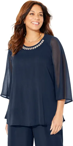 Catherines Women's Plus Size Dazzling Blouse