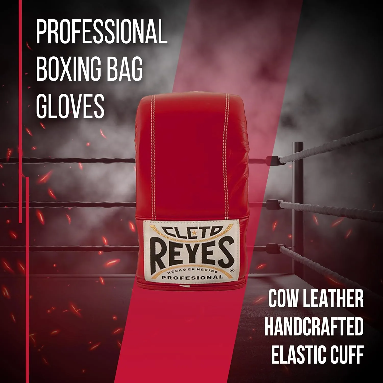 CLETO REYES Professional Boxing Bag Gloves for Men and Women, Training and Heavy Punching Bags, MMA, Kickboxing, Muay Thai, Elastic Cuff