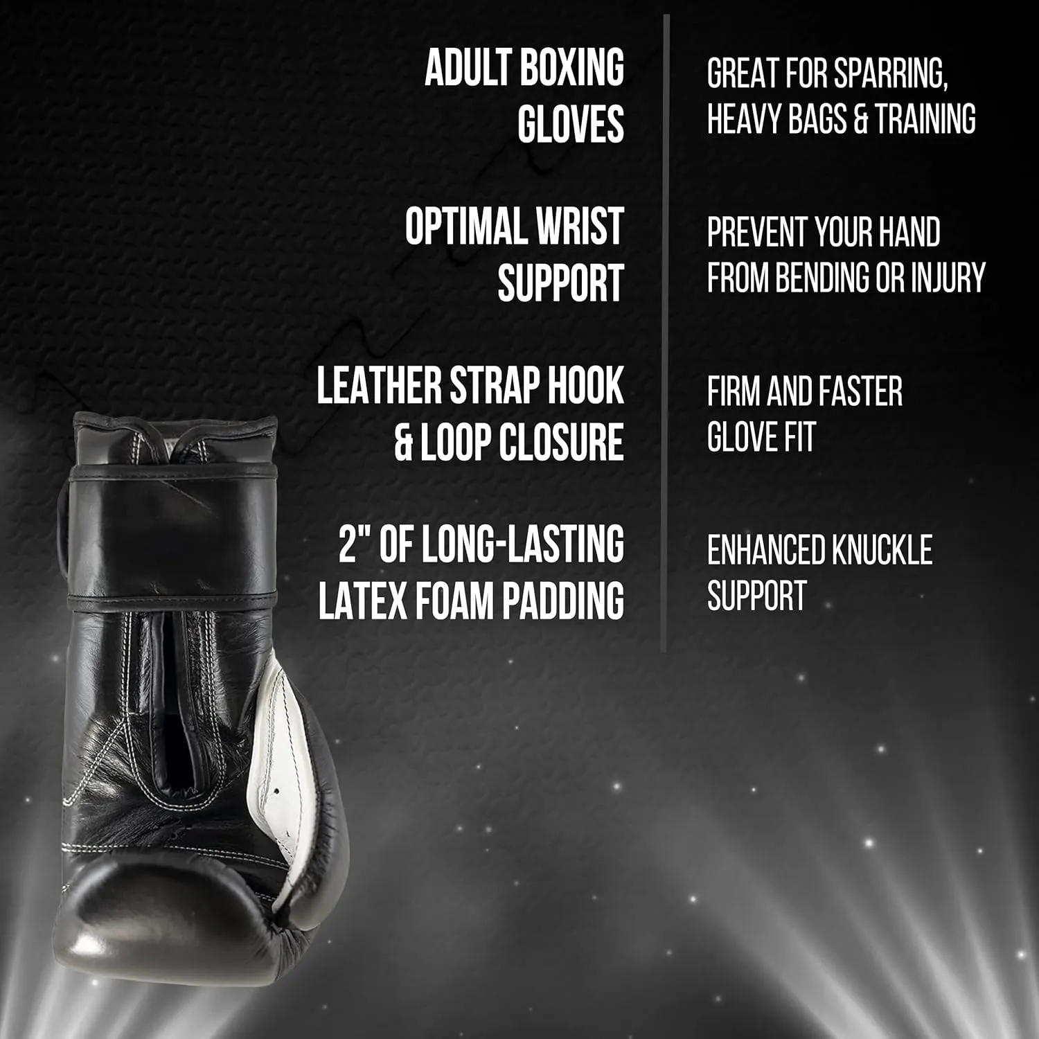 CLETO REYES Training Gloves with Leather Strap & Attached Thumb and Hook & Loop Closure
