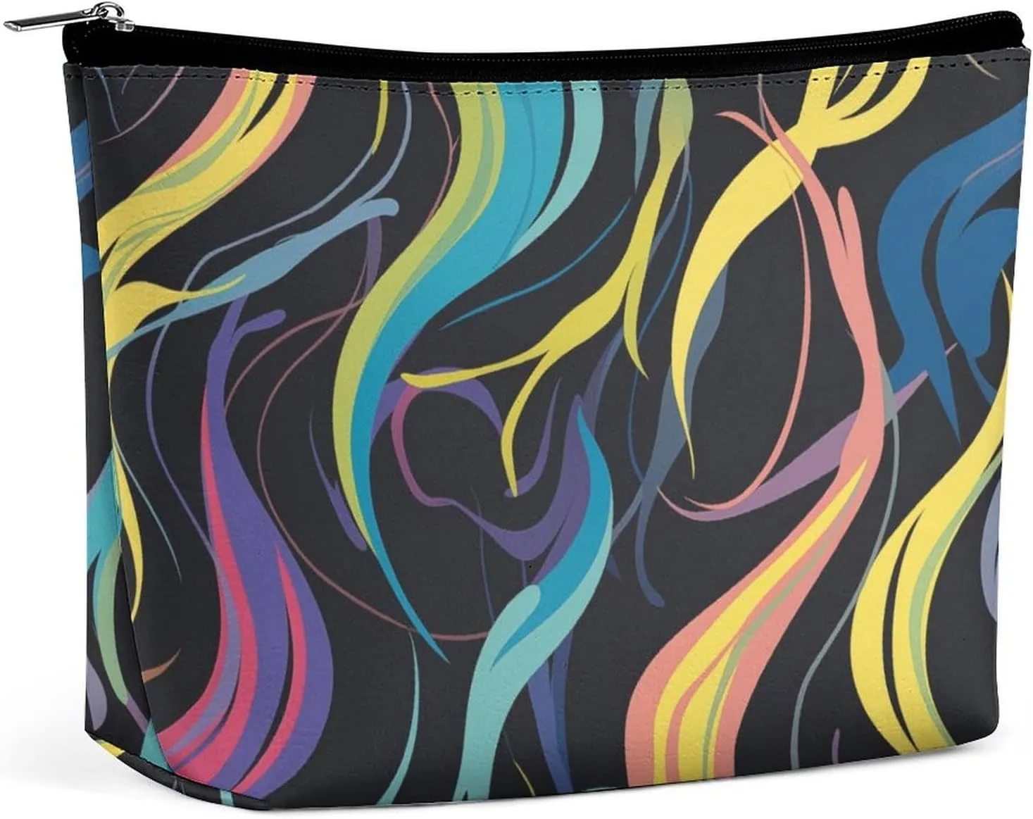 Colourful Feather Makeup Bag for Women Wide-Open Cosmetic Bag Travel Cosmetic Tote Bag Octopus Tentacle Toiletry Bag for Toiletry Bag Toiletries Accessories