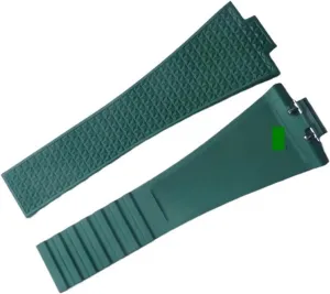 Compatible with Tissot PRX T137.407/T137.410 Super Player Watches 35mm 40mm Quick Release Spring Buckle 11mm 12mm FKM(Green,11MM_Silver Buckle)