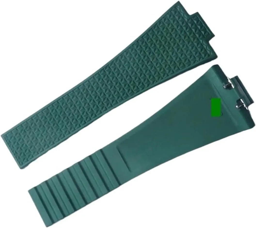 Compatible with Tissot PRX T137.407/T137.410 Super Player Watches 35mm 40mm Quick Release Spring Buckle 11mm 12mm FKM(Green,11MM_Silver Buckle)