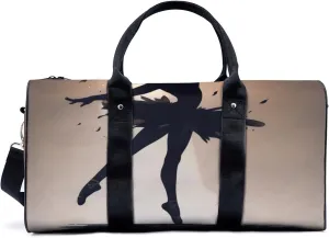 Confident graceful ballet girl silhouette Travel Duffel Bag for Woman Weekender Bag Man Tote Gym Bag Sport Gym Bag Hospital Bag for Labor and Delivery Overnight Bag Luggage Bag
