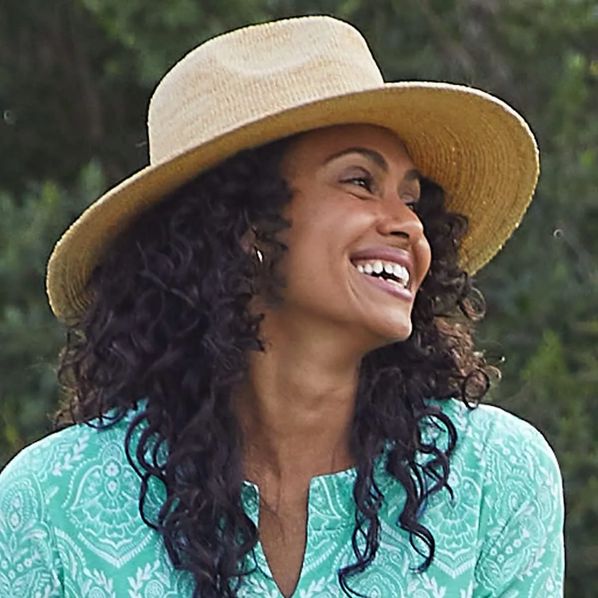 Coolibar UPF 50  Women's Avery Raffia Fedora - Sun Protective