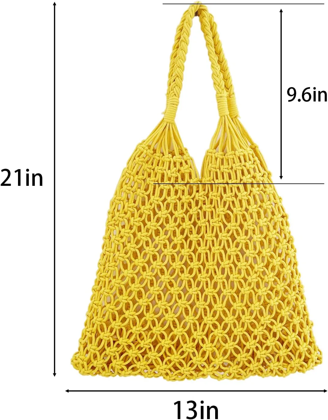 Cotton Rope Travel Beach Fishing Net Handbag Shopping Woven Shoulder Bag for Women